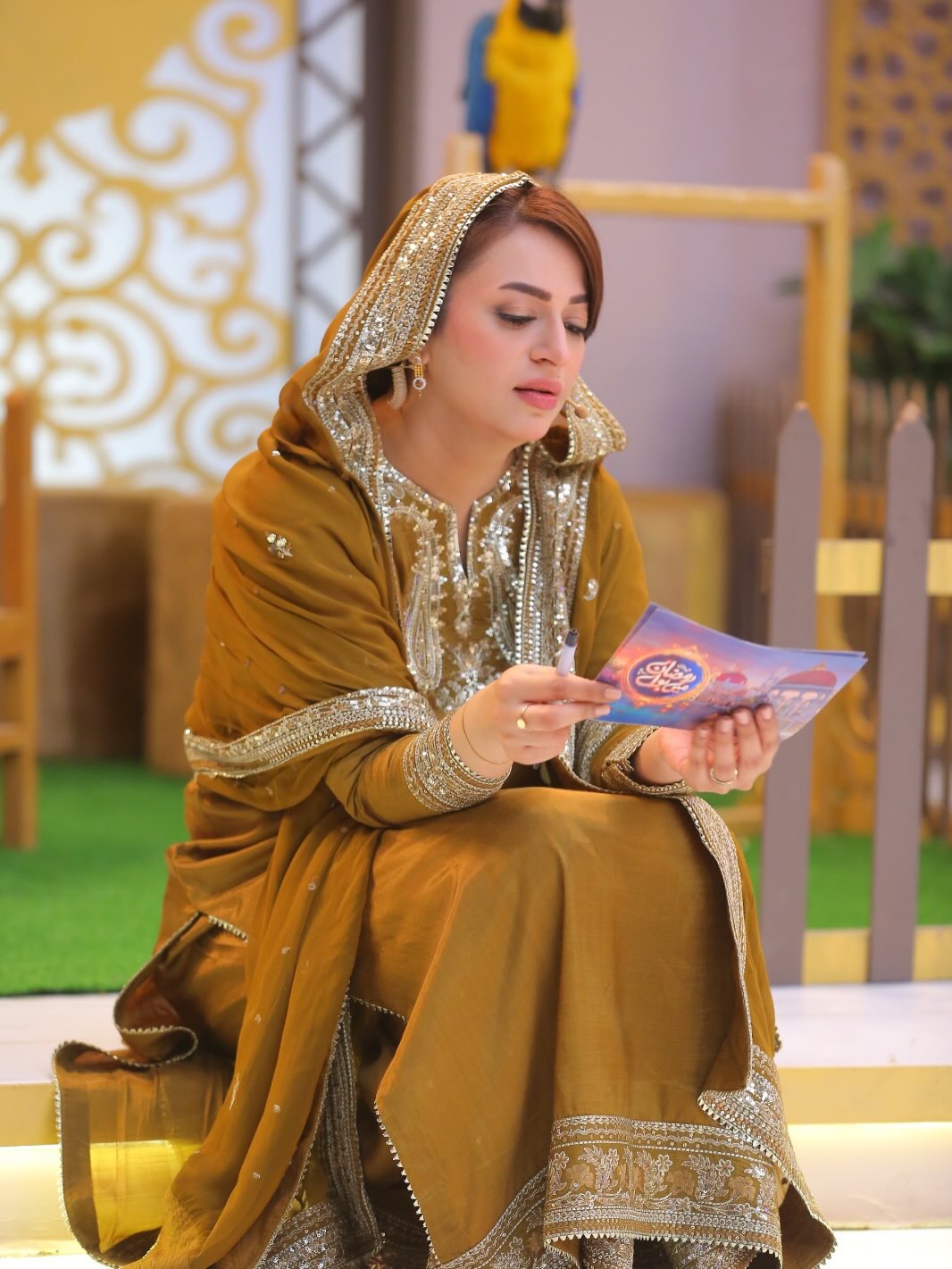 ANL - 3PC LAWN EMBROIDERED UNSTITCHED (MUSTARD)