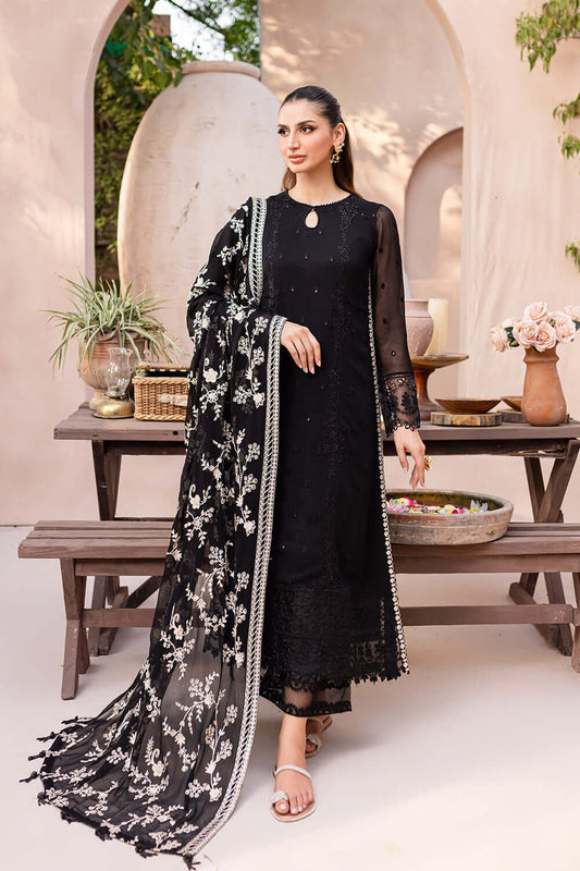 AZR - 3PC LAWN EMBROIDERED UNSTITCHED (BLACK)