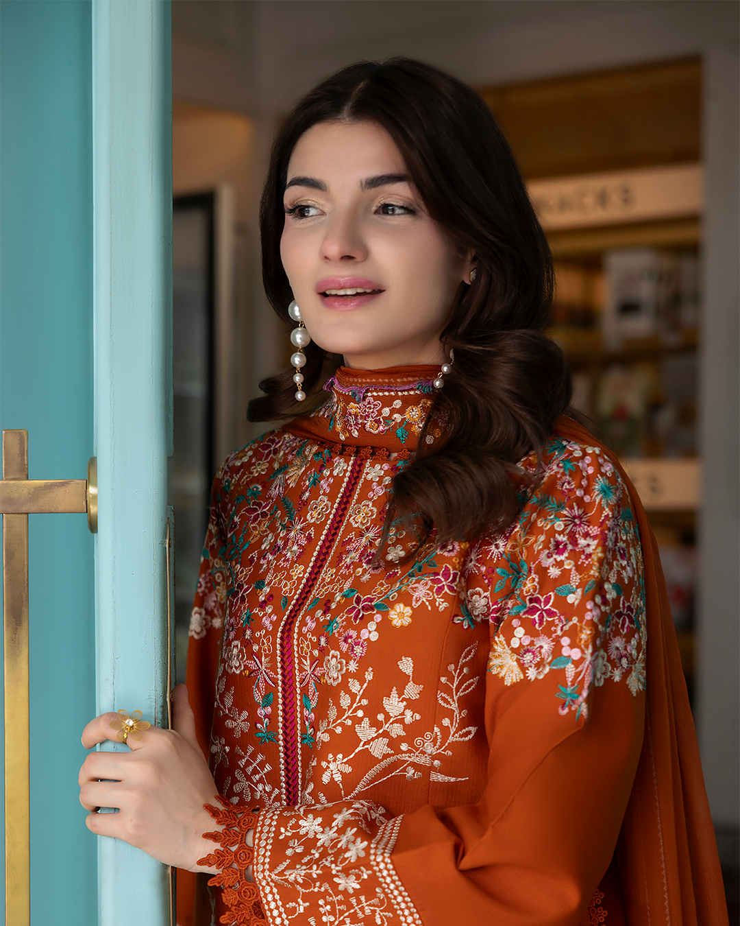 BTK - 3PC LAWN EMBROIDERED UNSTITCHED (RUST)