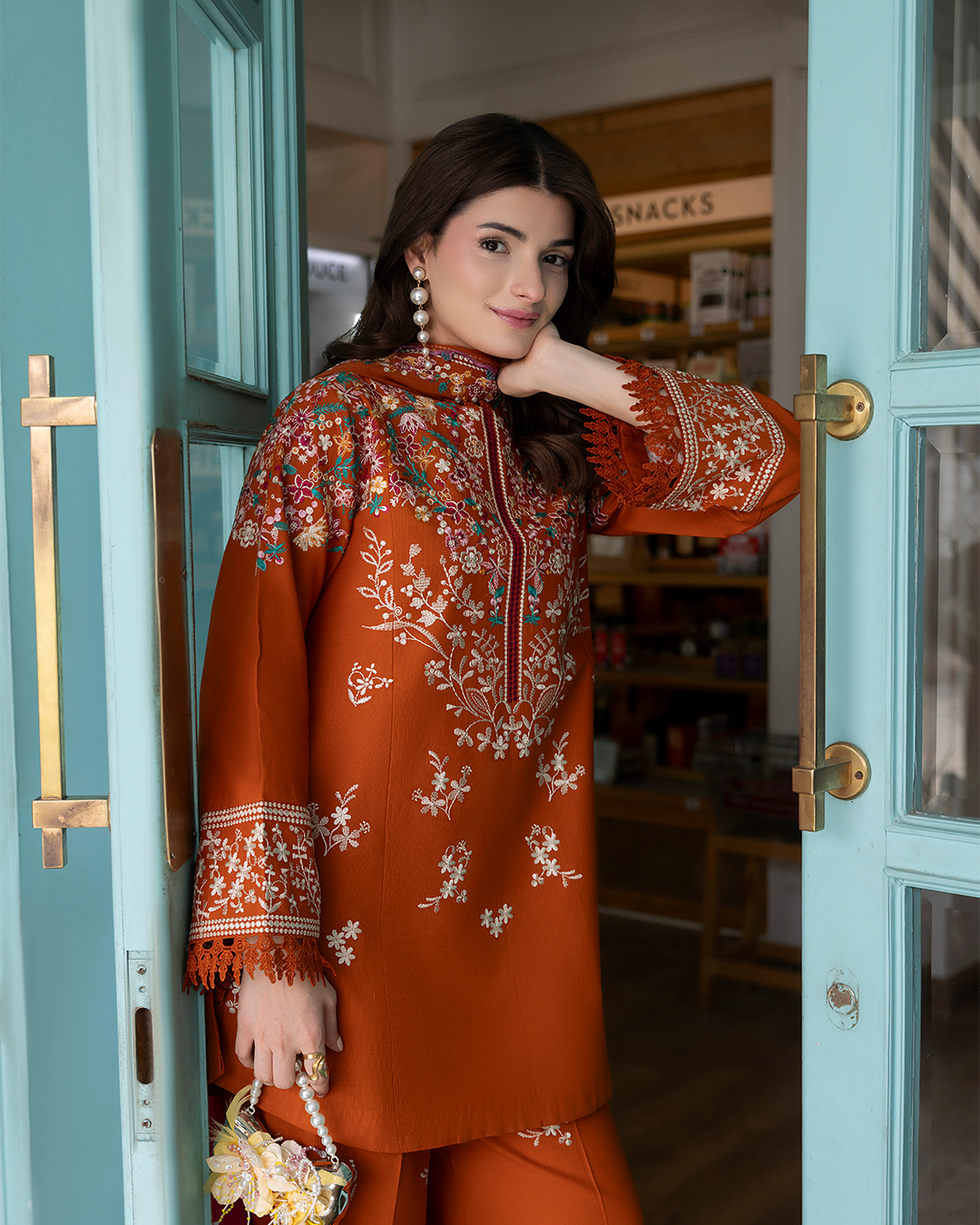 BTK - 3PC LAWN EMBROIDERED UNSTITCHED (RUST)