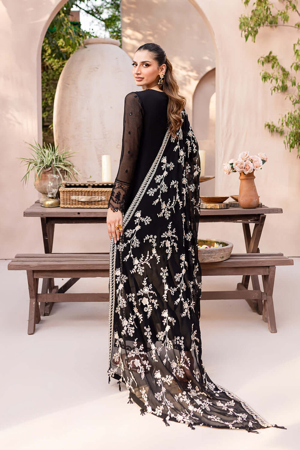 AZR - 3PC LAWN EMBROIDERED UNSTITCHED (BLACK)